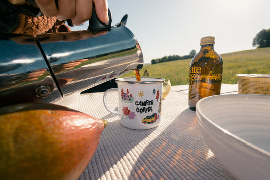 Camping Emaille Tasse "Camper Coffee"